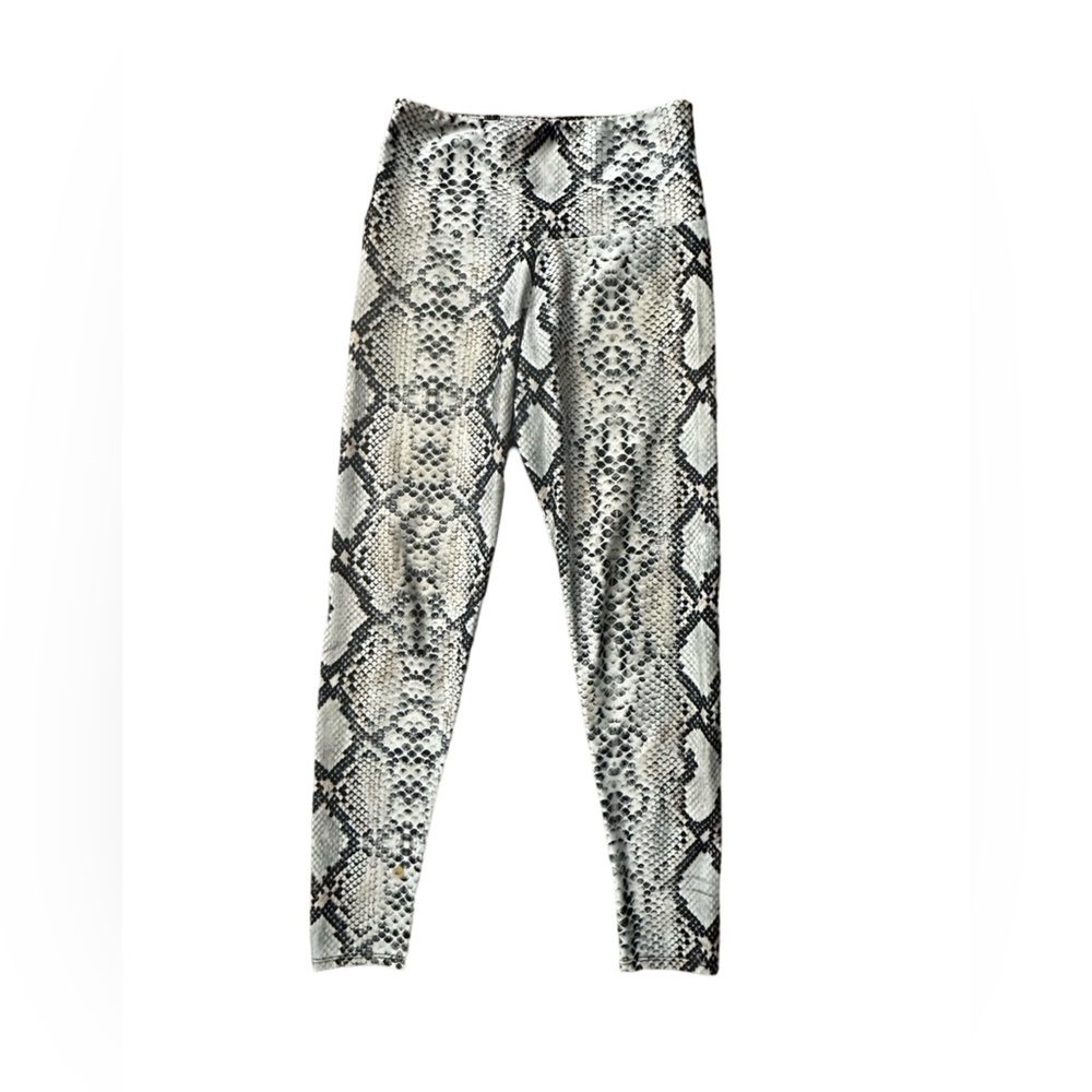 ONZIE Leggings Black White Snake Print Women’s Size M/L.